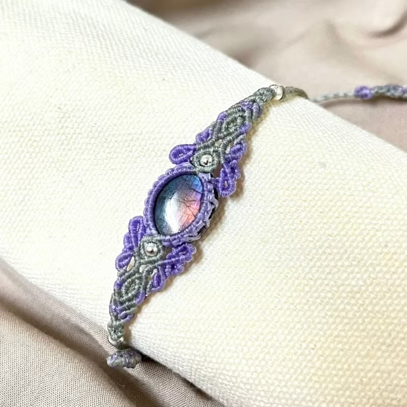 彩光拉長石編織手鍊/手環