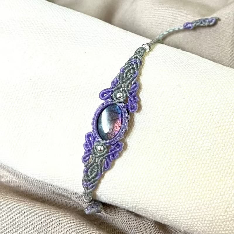 彩光拉長石編織手鍊/手環