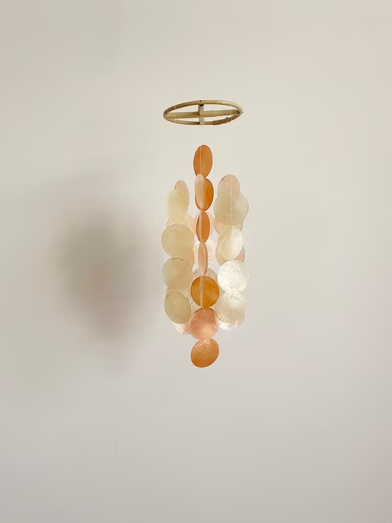 DIY-KIT | Danish Mansion_Orange Circle |Capiz Shell Wind Chime Mobile | #0-333