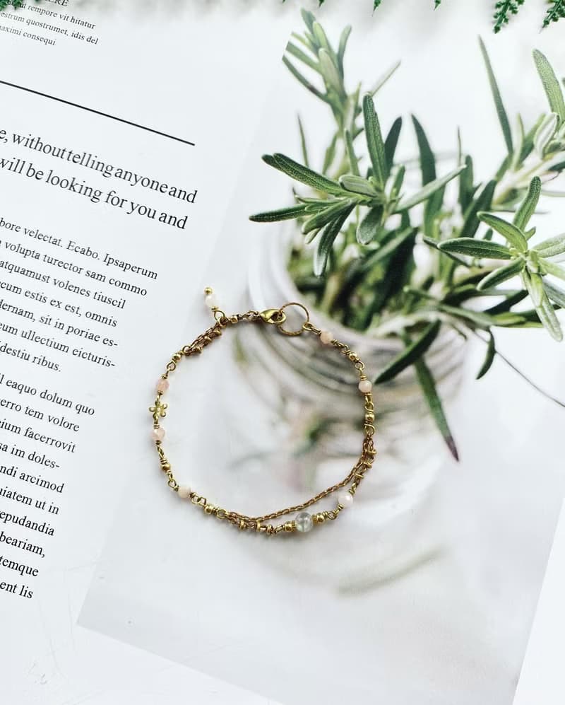 黃銅手鍊 | 太陽石 | 拉長石