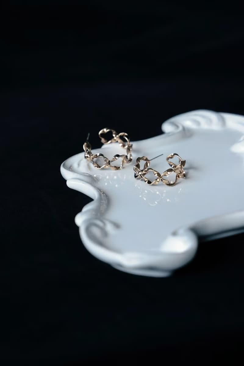 COR-DATE / UNISEX / 波浪圓弧耳環