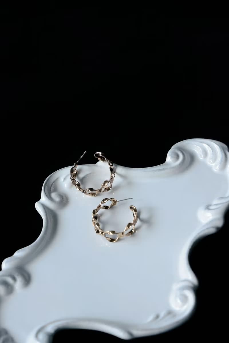 COR-DATE / UNISEX / 波浪圓弧耳環