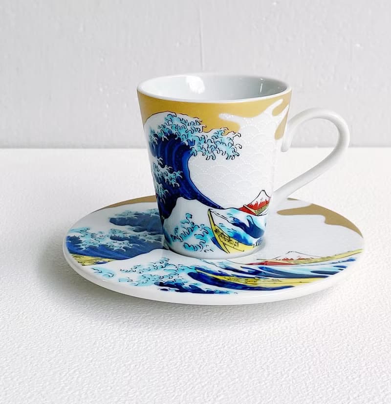 【生日禮物】北齋波Espresso咖啡杯盤組 /九谷青郊窯