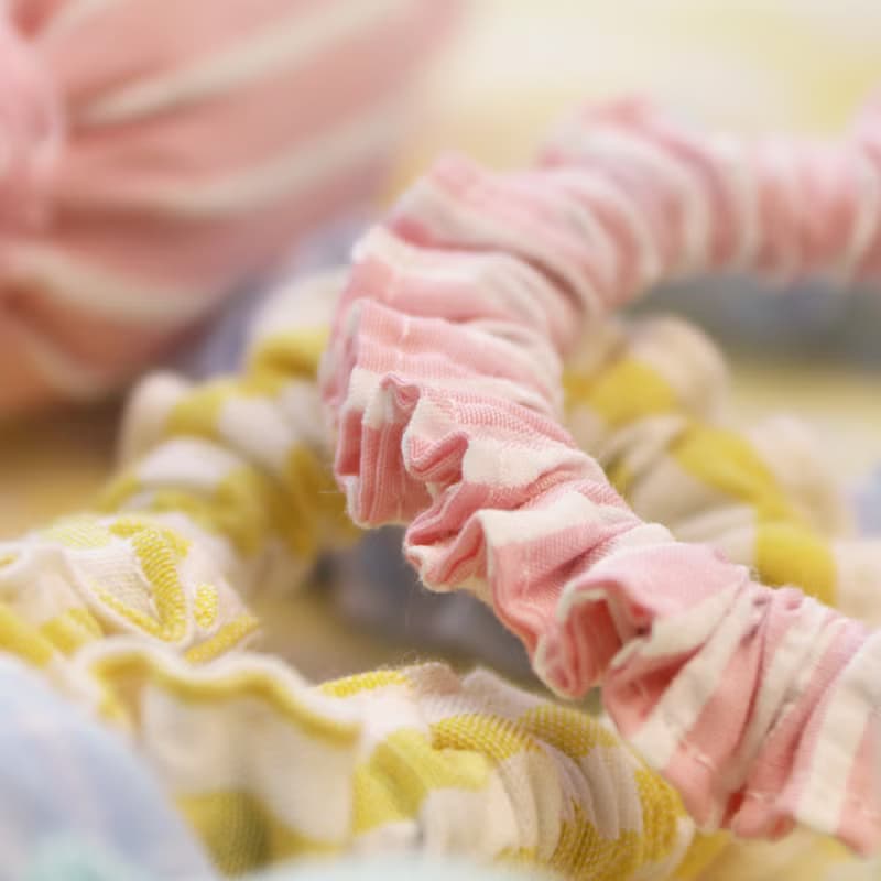 糖果發圈  80s復古昭和 可愛水果發繩 印花布藝拼接