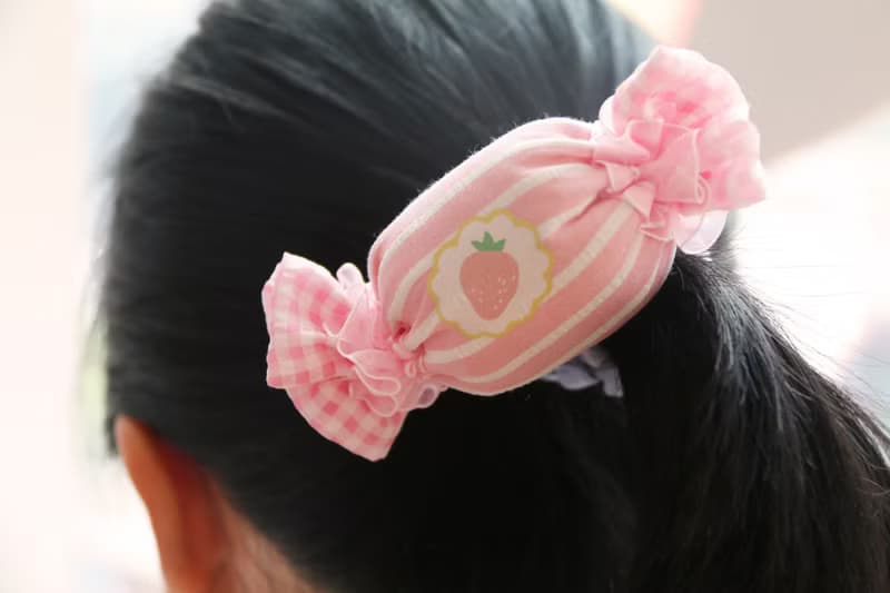 糖果發圈  80s復古昭和 可愛水果發繩 印花布藝拼接