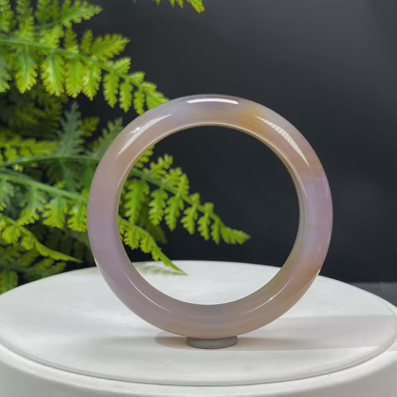 珊瑚玉手镯 52MM 冰潤高瓷玉化 多彩 天眼 菊花石手環 吉祥財富