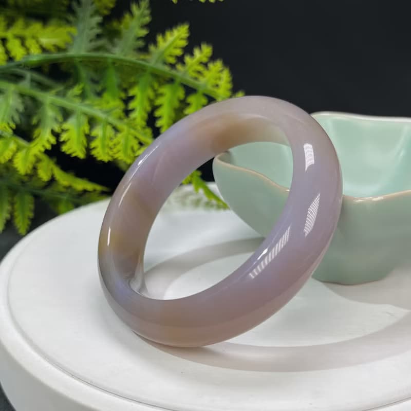 珊瑚玉手镯 52MM 冰潤高瓷玉化 多彩 天眼 菊花石手環 吉祥財富