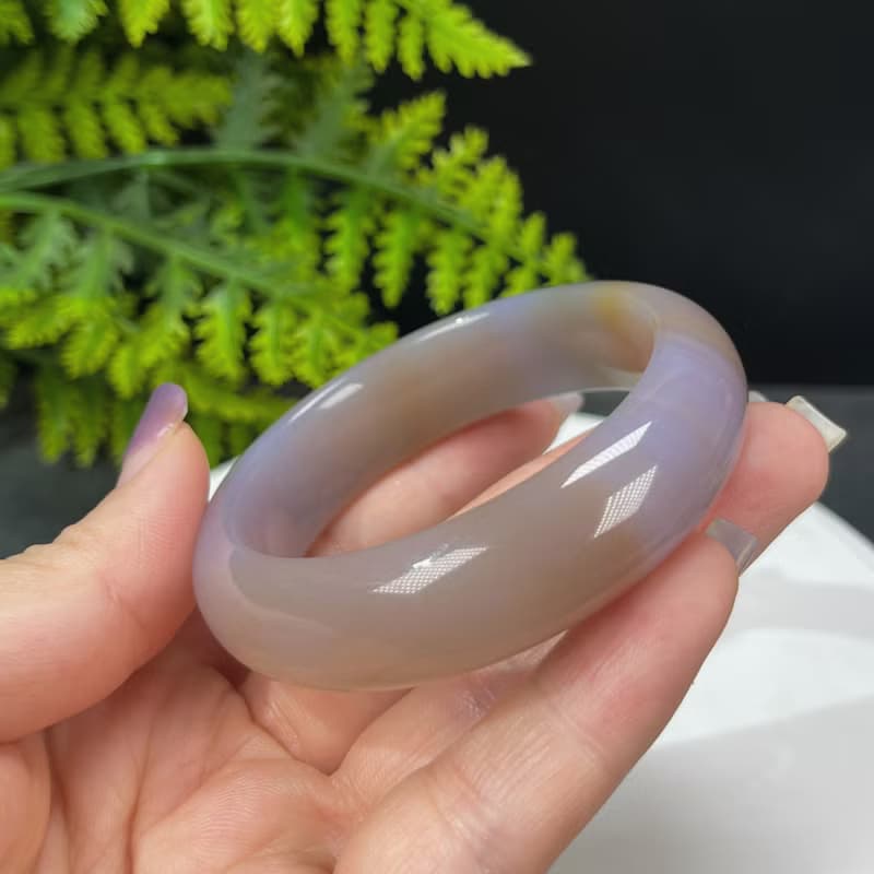 珊瑚玉手镯 52MM 冰潤高瓷玉化 多彩 天眼 菊花石手環 吉祥財富