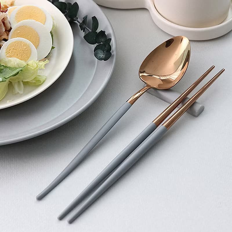 韓國 SSUEIM Mariebel系列莫蘭迪不鏽鋼餐具2件組 四色可選