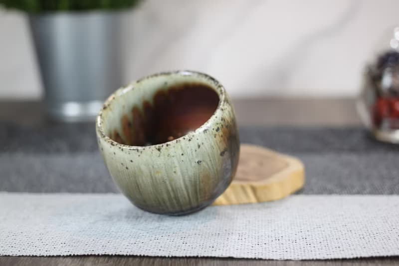 【送禮好物】110ml 天目釉 柴燒茶杯 鶯歌名家葉敏祥手工作品