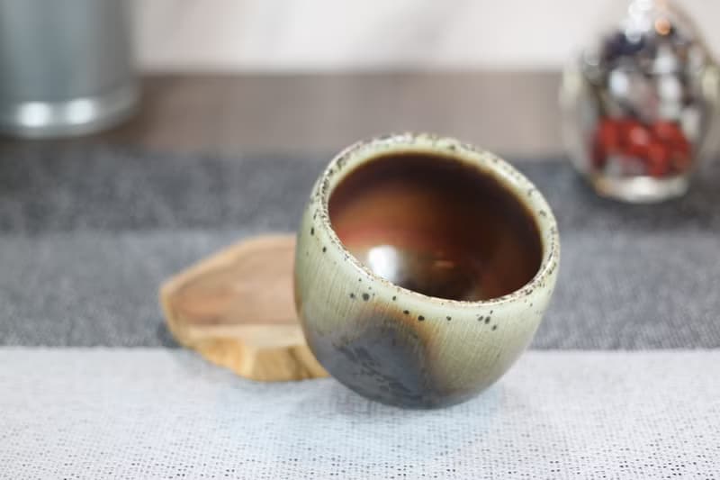 【送禮好物】110ml 天目釉 柴燒茶杯 鶯歌名家葉敏祥手工作品