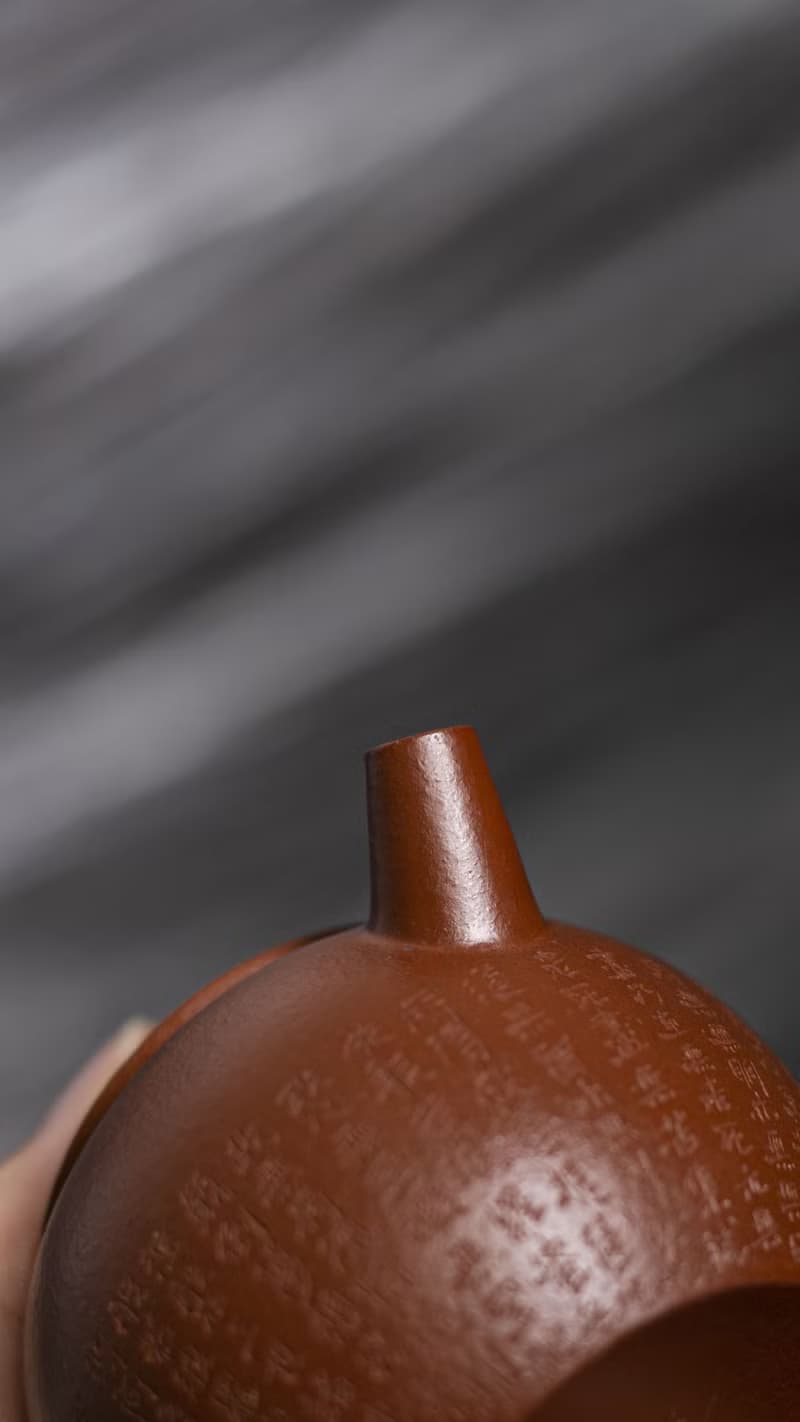 送禮紫砂壺茶壺巨轮壶 100cc 轻胚  把玩器 以平刀 边款字   全手