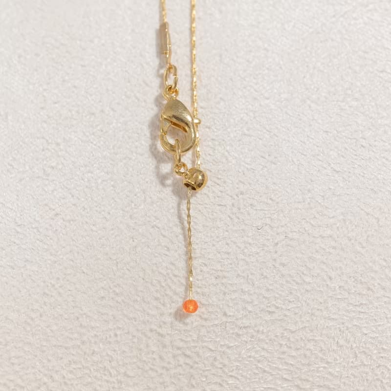【獅子座生日石】紅玉髓 Carnelian 天然石項鍊 韓國製造