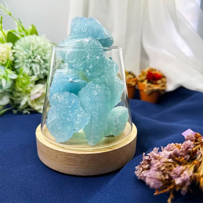 【MU工坊】海藍寶擴香石/水晶擴香燈/碎石/室內香薰/淨化小夜燈