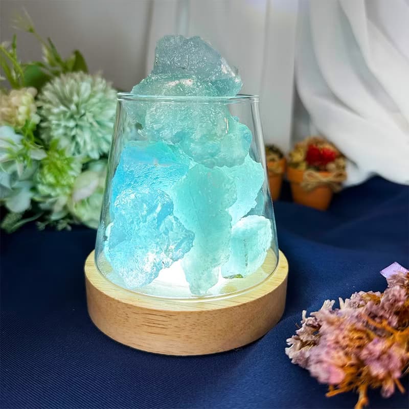 【MU工坊】海藍寶擴香石/水晶擴香燈/碎石/室內香薰/淨化小夜燈