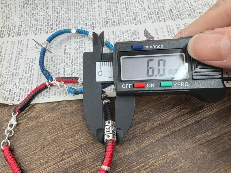 六字箴言 純銀 蠟線編織手鍊 辟邪防小人