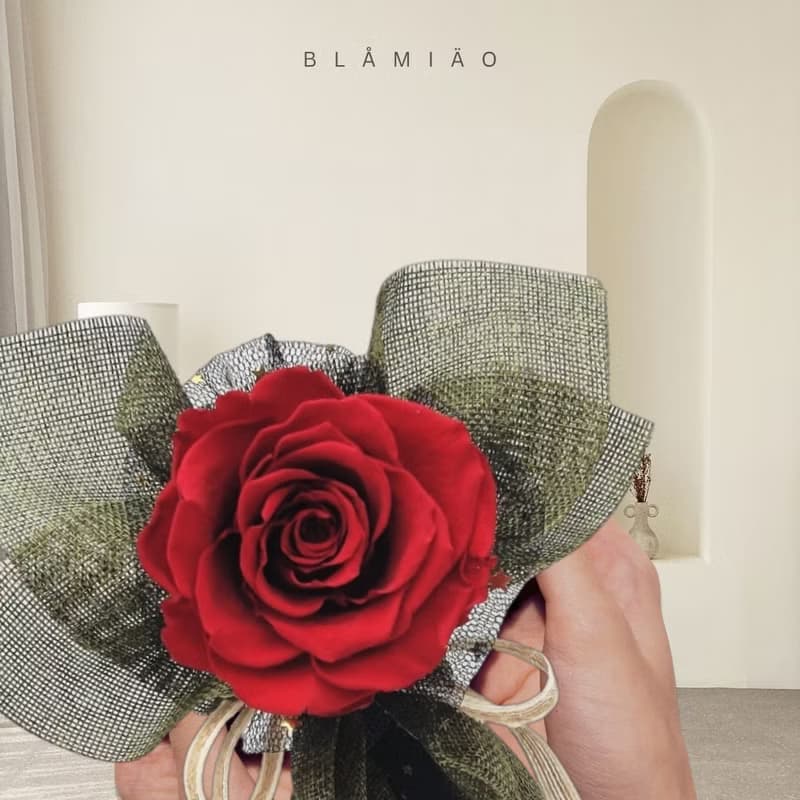 單支永生花束 - 紅(玫瑰)