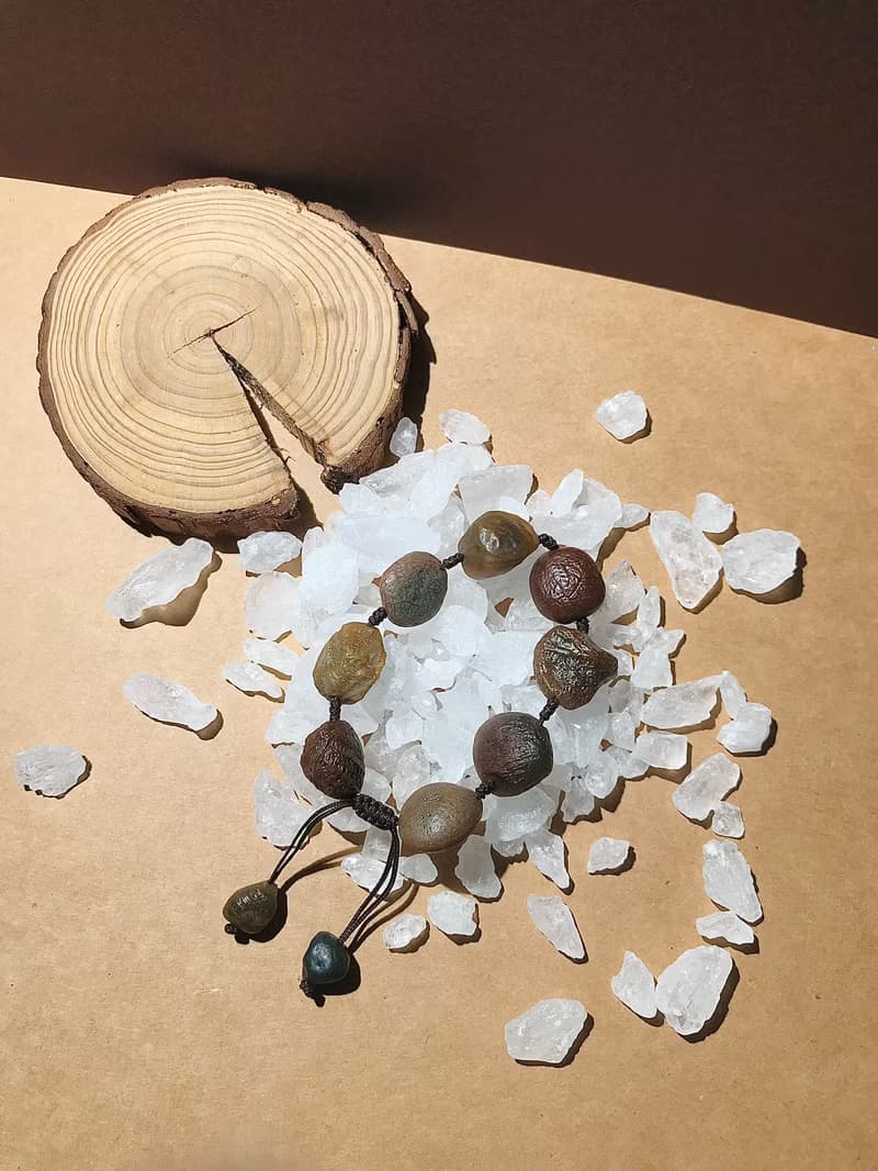 巧克力筋脈原石編織手鍊