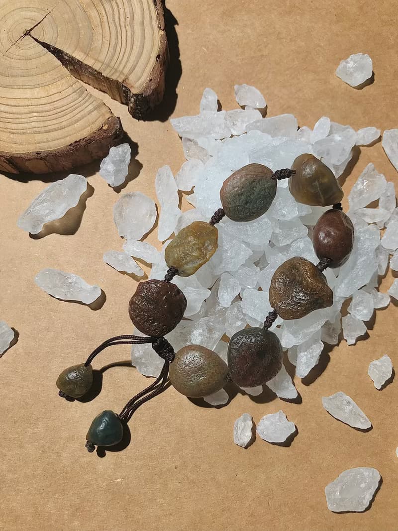 巧克力筋脈原石編織手鍊