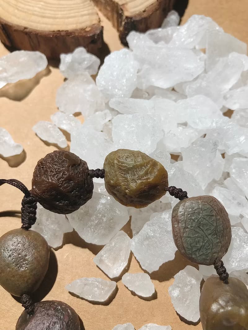 巧克力筋脈原石編織手鍊