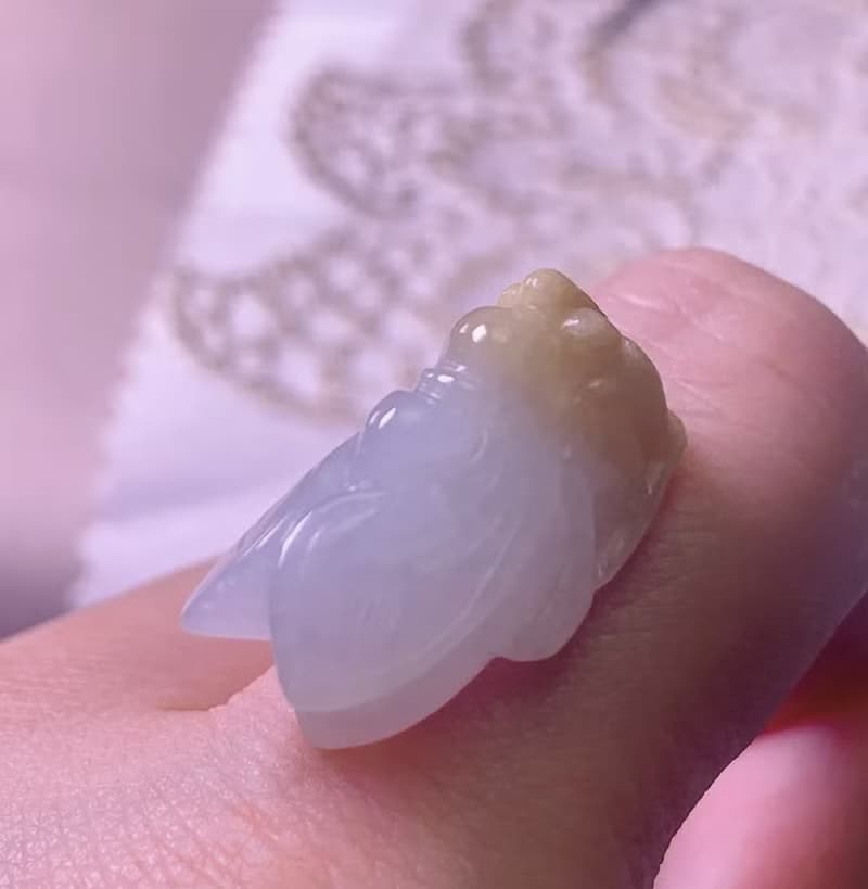 【一鳴驚人】冰種飄黃翡翡翠玉蟬 | 天然緬甸玉A貨翡翠 | 送禮