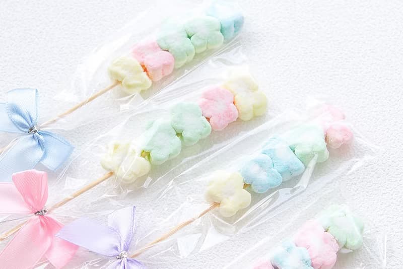 特惠5入串裝小花朵棉花糖 | 禮贈品 情人節 生日 聖誕 婚禮小物