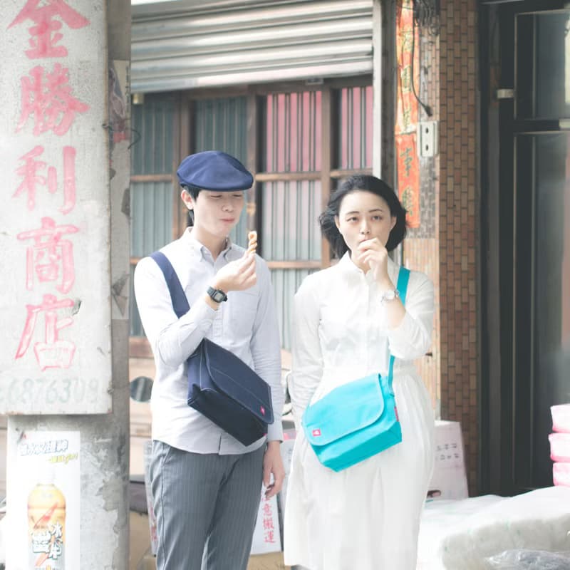 帆布硬挺磁釦郵差包(斜背包)
