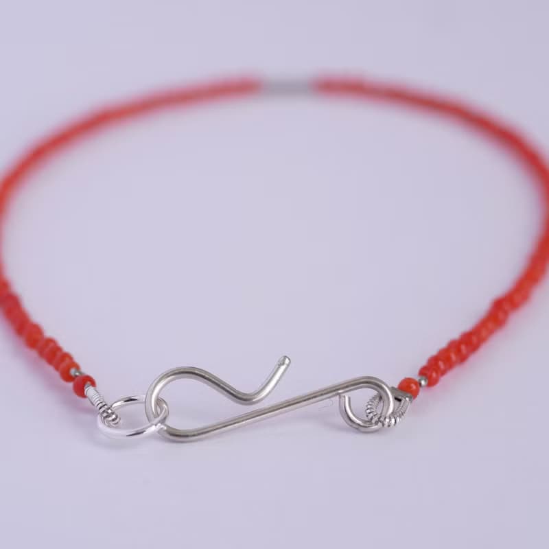 天然イタリアンサンゴとカレンシルバーのブレスレット