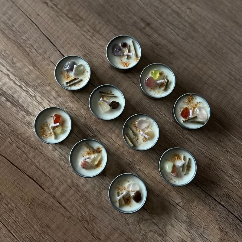 天然精油晶礦大豆蠟燭-4入