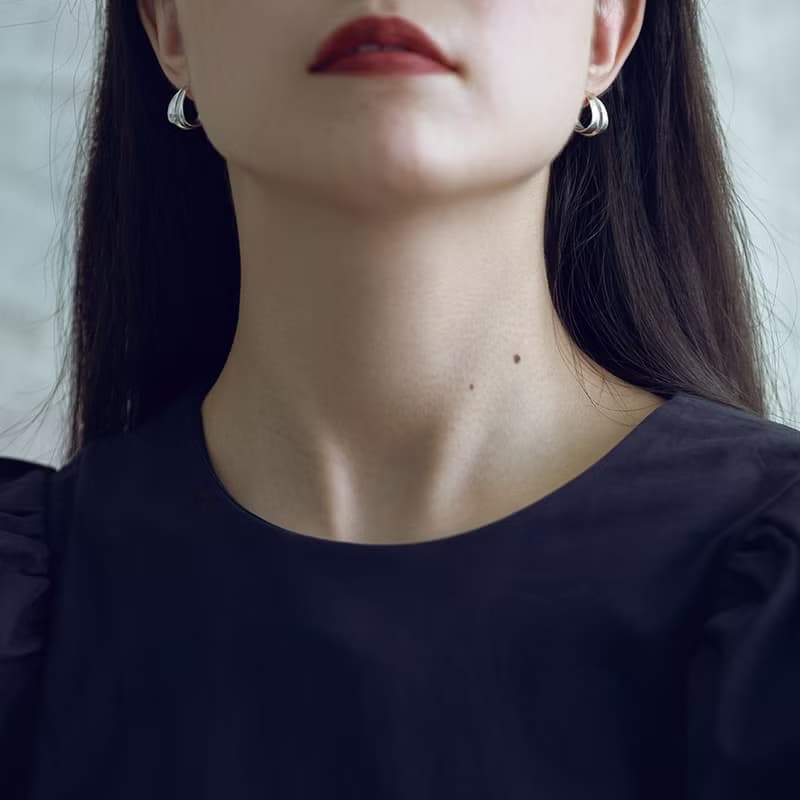 植物系列樹葉 一葉知秋耳釘圓圈925銀小巧純銀氣質簡約耳飾耳環