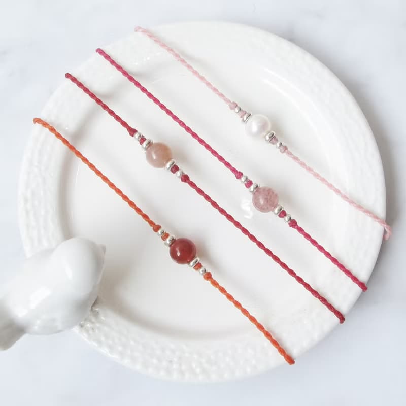 【水晶蠟繩系列】6mm水晶 1 | 正能量極細蠟繩手鍊 | 大員囡仔