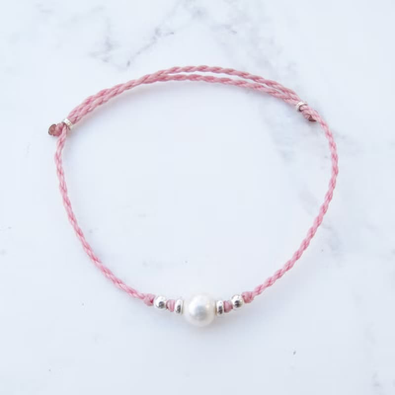 【水晶蠟繩系列】6mm水晶 1 | 正能量極細蠟繩手鍊 | 大員囡仔