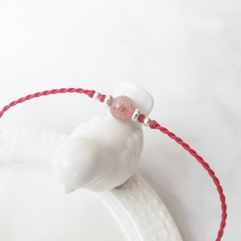 【水晶蠟繩系列】6mm水晶 1 | 正能量極細蠟繩手鍊 | 大員囡仔