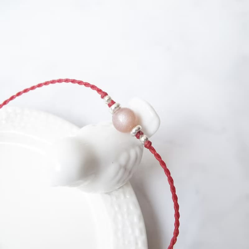 【水晶蠟繩系列】6mm水晶 1 | 正能量極細蠟繩手鍊 | 大員囡仔