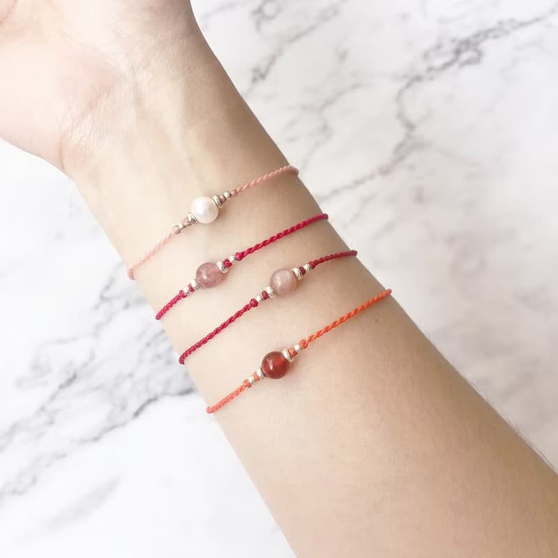 【水晶蠟繩系列】6mm水晶 1 | 正能量極細蠟繩手鍊 | 大員囡仔