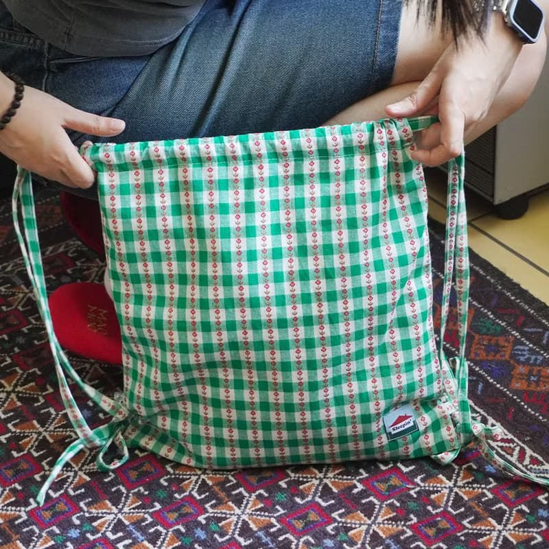 Palm drawstring bag / backpack (green)