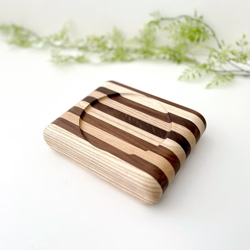 KATOMOKU 貓咪桌/為1件 橡木 日本製造　喂食碗