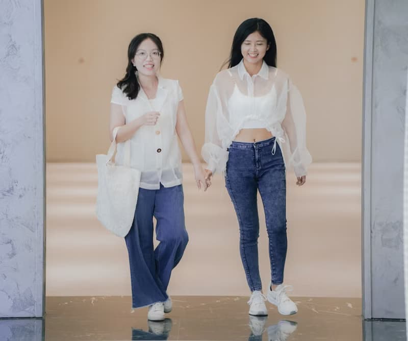 / 青春洋溢 / 學生風襯衫背心透明輕紗罩衫雪紡小背心