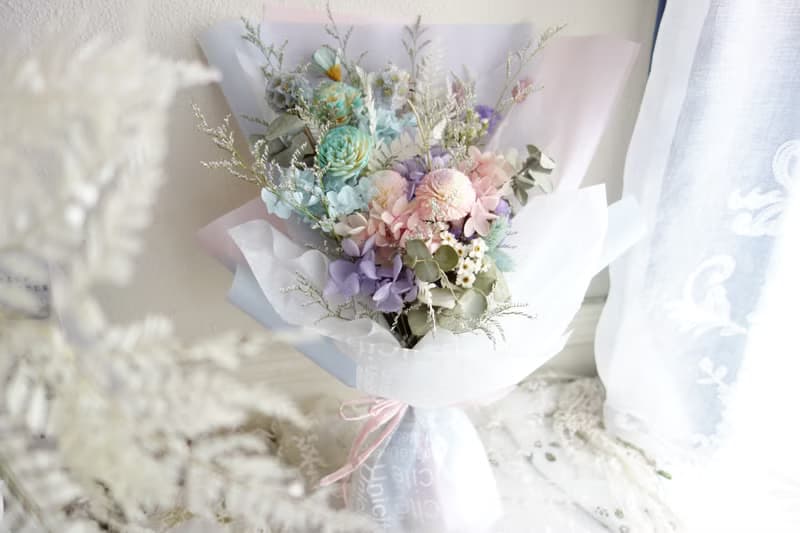 夢幻雪紡花束/韓式花束/畢業花束/生日/情人節/求婚花束