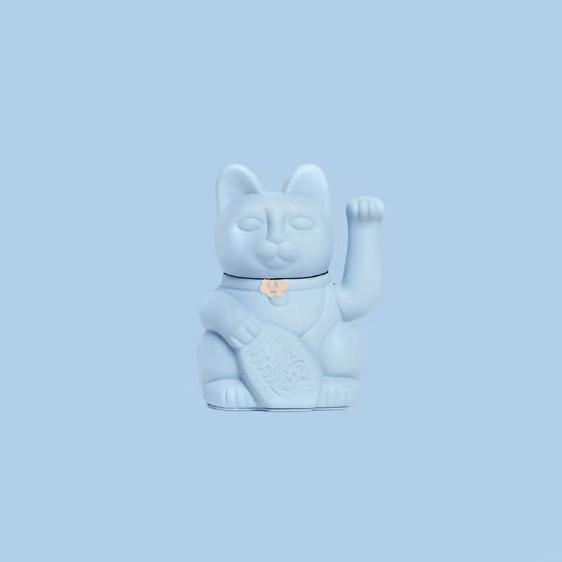 【Diminuto Cielo 招財貓】 Tiny Sky 幸運招財貓 - 淺藍色 15CM