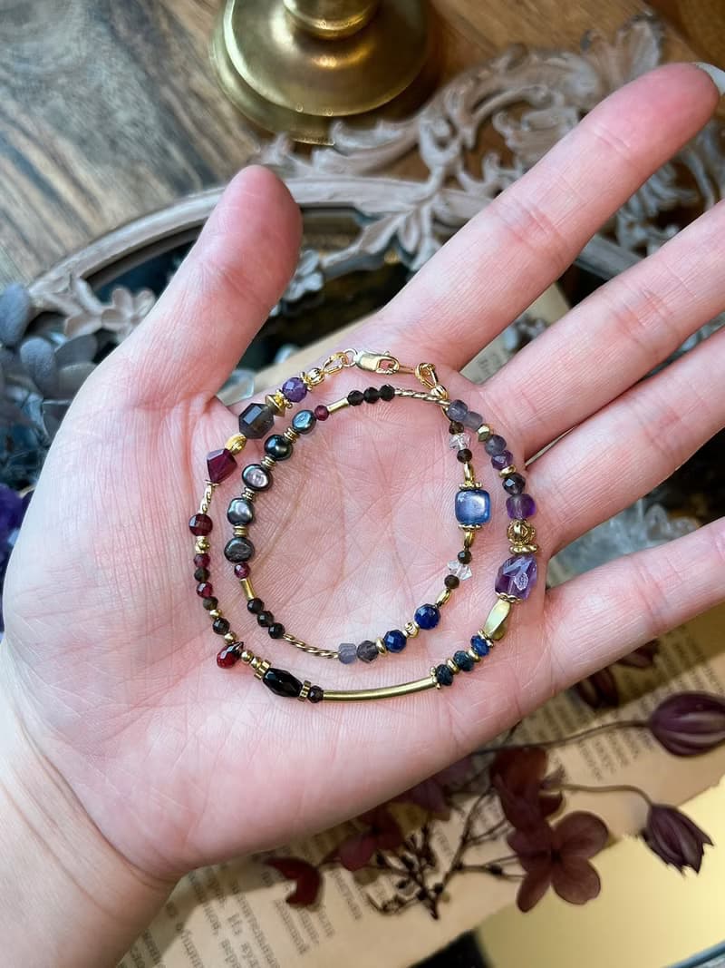 -女巫儀式-天然水晶手鏈/黃銅手鍊