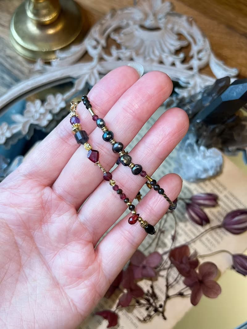 -女巫儀式-天然水晶手鏈/黃銅手鍊