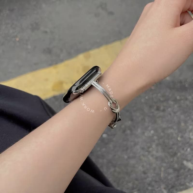 Apple Watch | 極細 雙環紐結手鐲金屬錶帶