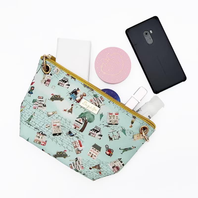 買2送1【小鎮風情】可調節長短鏈條帆布手拿包/餃子包 | 母親節禮