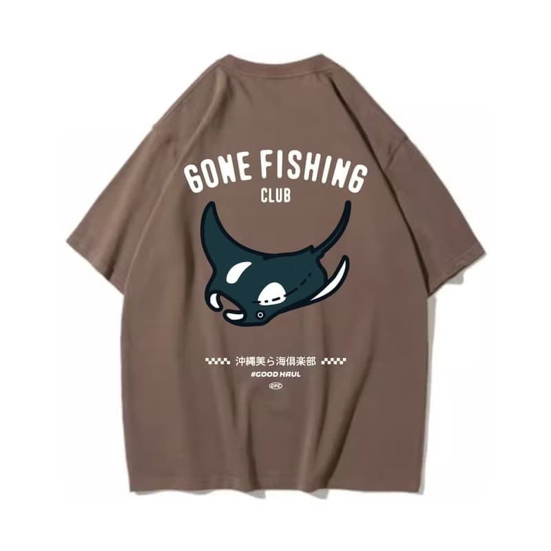 Giant Ray 鬼蝠魟 中性短袖T恤 8色男女同款 釣魚俱樂部