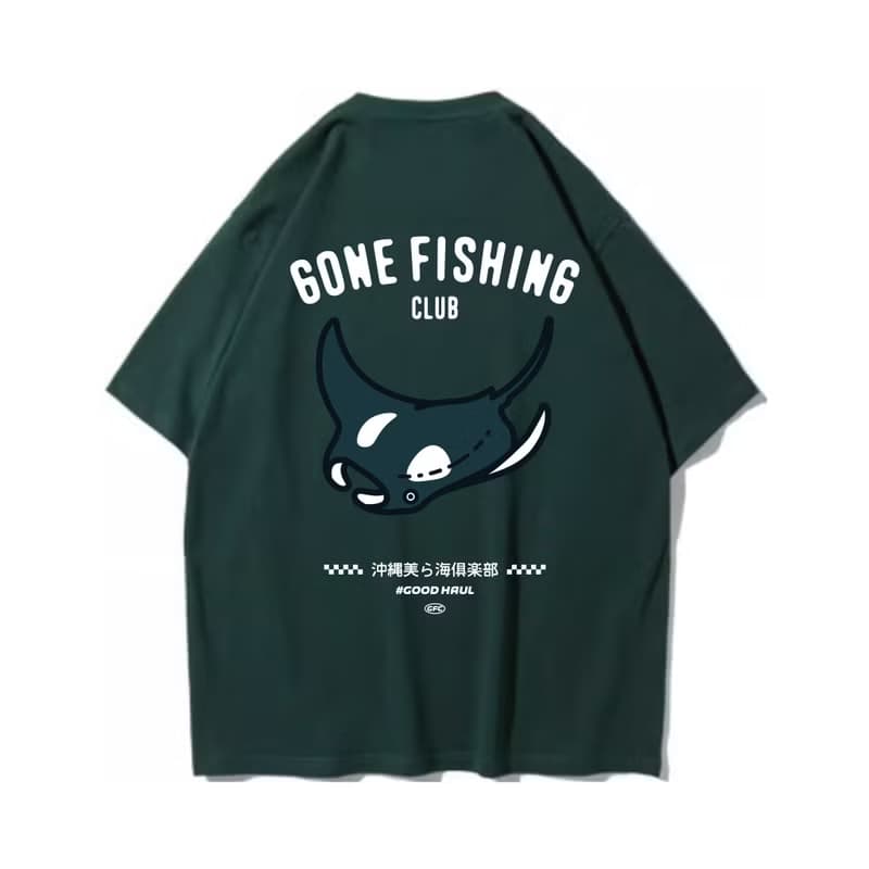 Giant Ray 鬼蝠魟 中性短袖T恤 8色男女同款 釣魚俱樂部
