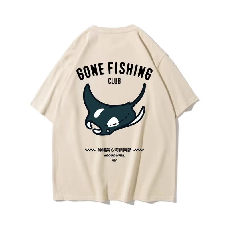 Giant Ray 鬼蝠魟 中性短袖T恤 8色男女同款 釣魚俱樂部