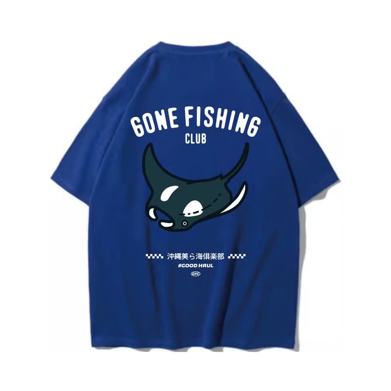 Giant Ray 鬼蝠魟 中性短袖T恤 8色男女同款 釣魚俱樂部