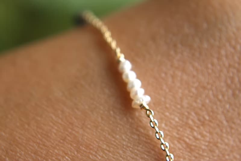 手鍊 藍寶石 珍珠 天然石 - 傾訴 -