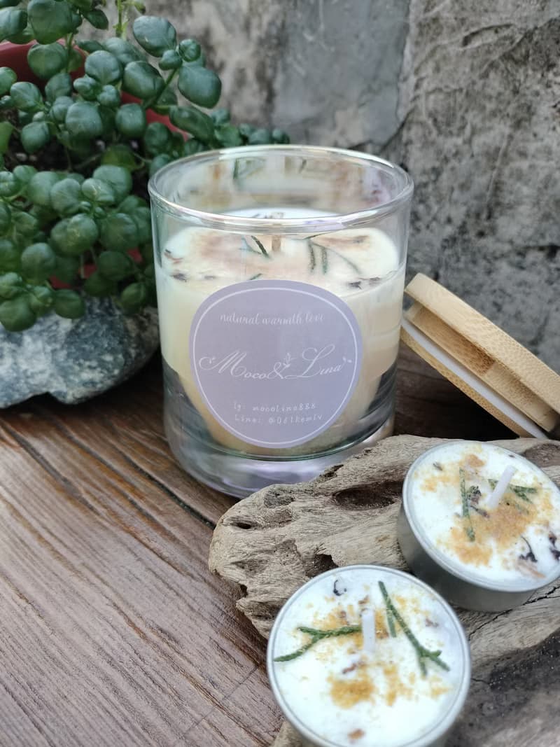 綠渡母--純精油天然花草酥油蠟燭